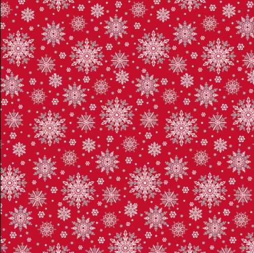 Holiday Home 30" Gift Wrap - Christmas Fair Isle Snowflake Perspective: front