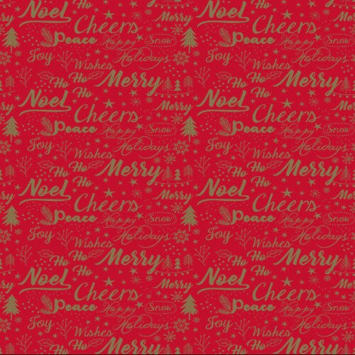 Holiday Home 30" Gift Wrap - Christmas Best Wishes Perspective: front