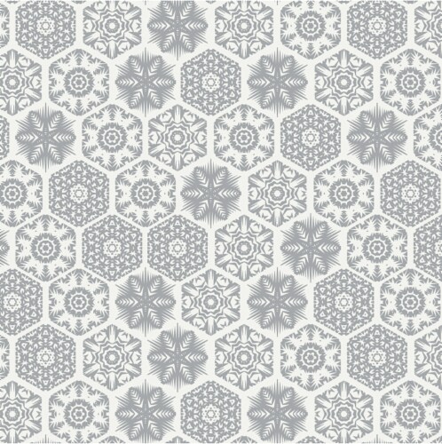 Quilted Snowflake Gift Wrap Perspective: front