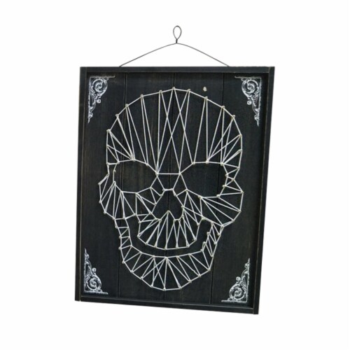 Holiday Home Skull String Art Perspective: front