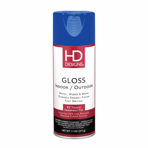 HD Designs® Indoor/Outdoor Gloss Spray Paint - Blue Perspective: front