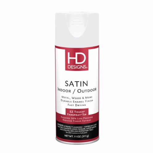HD Designs® Indoor/Outdoor Satin Spray Paint - White Perspective: front