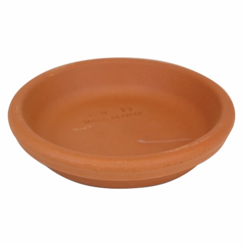 The Joy of Gardening Clay Saucer - Red Perspective: front