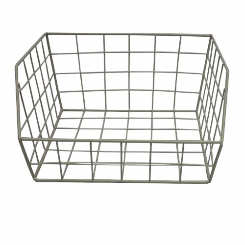 HD Designs Medium Rectangle Wire Basket - Birch Perspective: front