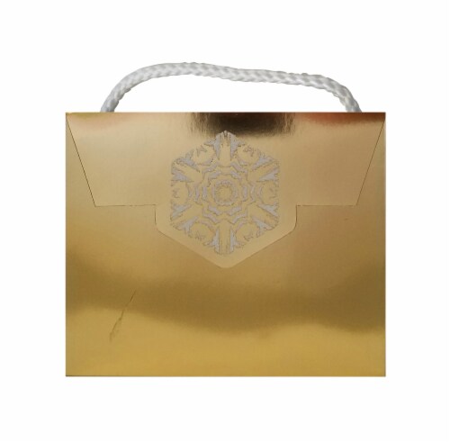 Holiday Home Gold Snowflake Gift Card Holder Perspective: front