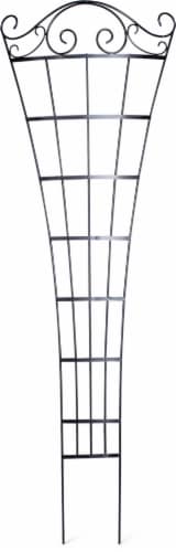The Joy of Gardening Metal Fan Curved Trellis Perspective: front