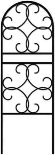 The Joy of Gardening Metal Scroll Pot Trellis - Black Perspective: front