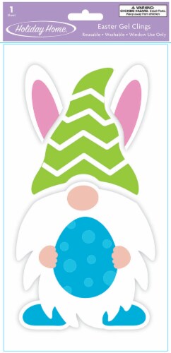 Holiday Home Gnome Easter Gel Clings Perspective: front