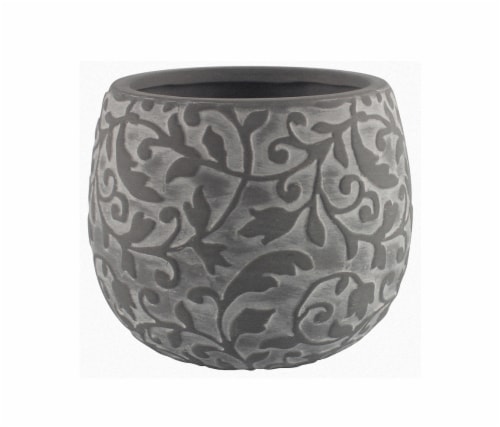 The Joy of Gardening Hayden Planter - Faux Cement Perspective: front