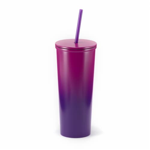 HD Designs Outdoors Stainless Steel Tumbler - Ombre Fuchsia Perspective: front