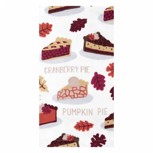Holiday Home Pie Print Dual Kitchen Towel Perspective: front