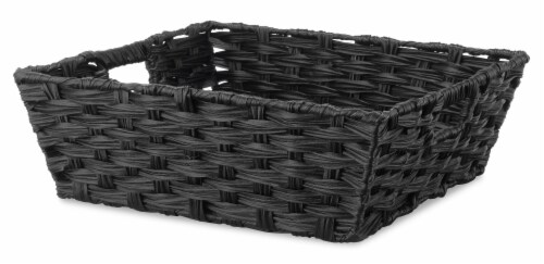 Everyday Living Split Rattique Shelf Tote - Black Perspective: front