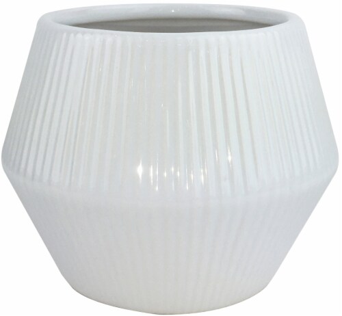 Everyday Living Rena Planter - White Perspective: front