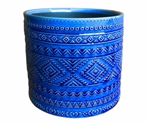 The Joy of Gardening Kingtex Planter - Cobalt Blue Perspective: front