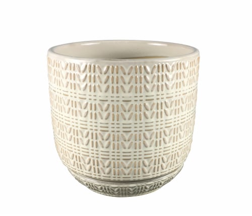 The Joy of Gardening Ropecraft Planter - Cream Perspective: front
