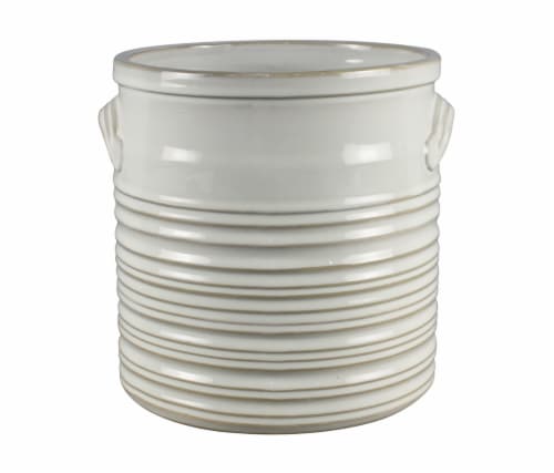 The Joy of Gardening Farmstead Planter - Cream Perspective: front