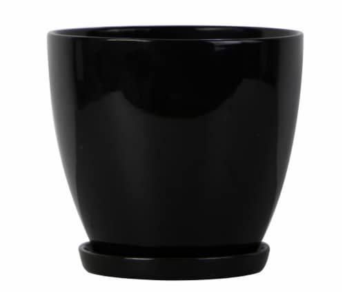 The Joy of Gardening Classic Egg Planter - Black Perspective: front