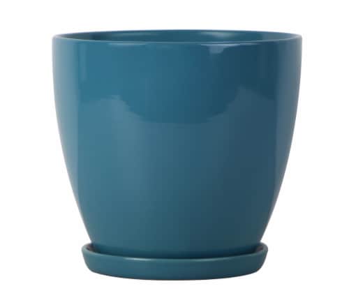 The Joy of Gardening Classic Egg Planter - Teal Perspective: front