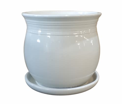 The Joy of Gardening Palermo Planter - White Perspective: front
