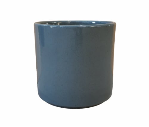 The Joy of Gardening Cylinder Planter - Gray Perspective: front