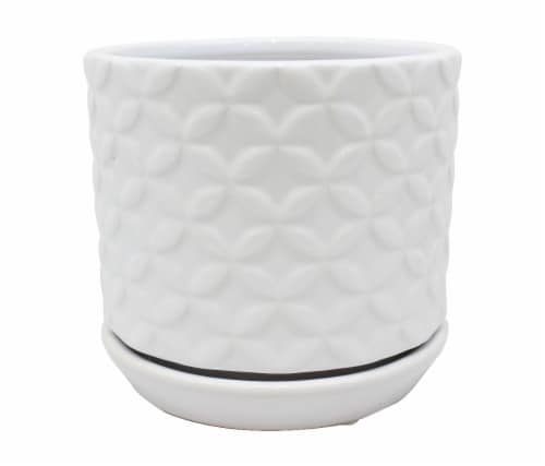 The Joy of Gardening Rosaline Planter - White Perspective: front