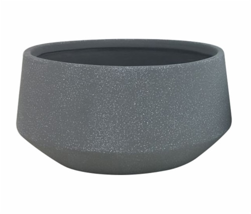 The Joy of Gardening Faux Cement Gavel Bowl - Gray Perspective: front