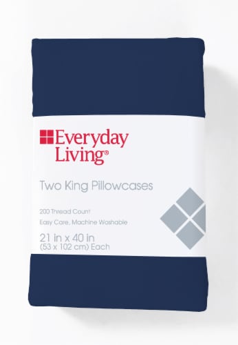 Everyday Living King Pillow Case - Estate Blue Perspective: front
