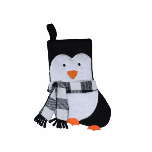 Holiday Home Penguin Christmas Stocking Perspective: front