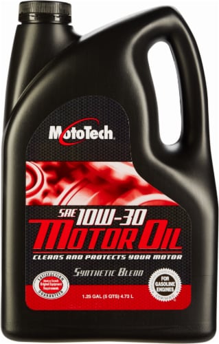 Moto Tech® SAE 10W-30 Synthetic Blend Motor Oil Perspective: front