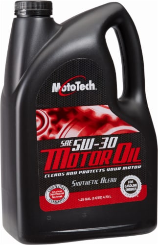 MotoTech® SAE 5W-30 Synthetic Blend Motor Oil Perspective: front