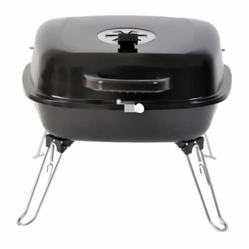 HD Designs Grill Portable Square Charcoal Grill Perspective: front