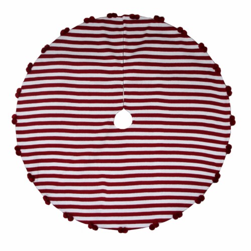 Holiday Home Striped Tree Skirt - Red/White Perspective: front