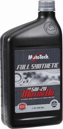 Moto Tech® 5W-20 SAE Full Synthetic Motor Oil Perspective: front