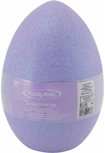Holiday Home® Jumbo Glitter Easter Egg - Sweet Lavender Perspective: front