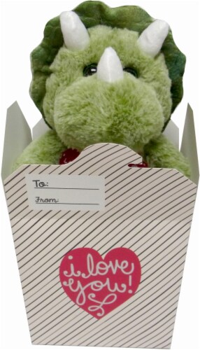 Holiday Home Plush Dinosaur I Love You Gift Box Green White 1 ct Kroger