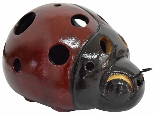 Earth Accents Lady Bug Luminary - Black/Red Perspective: front