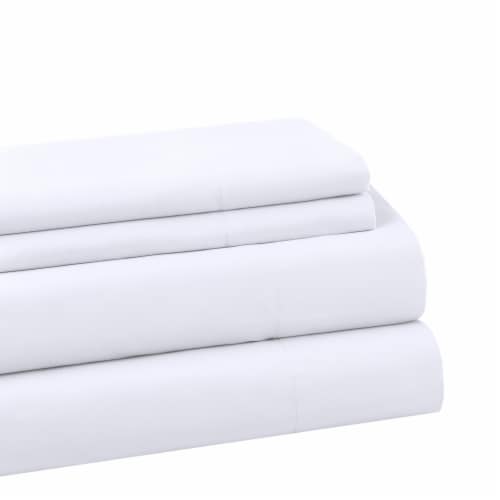 Everyday Living® Microfiber Sheet Set - Bright White Perspective: front