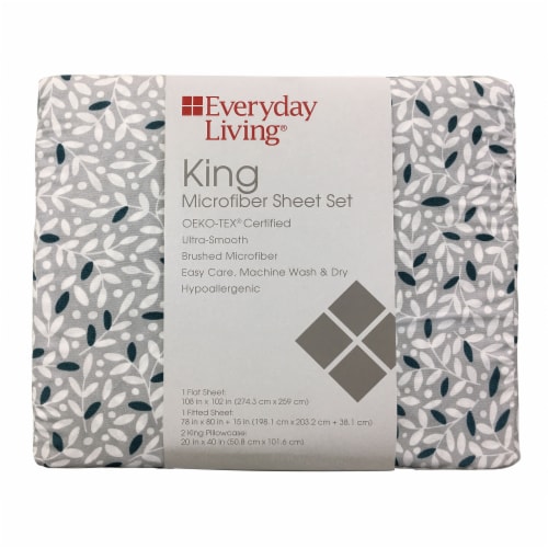Everyday Living® Microfiber Sheet Set - Vines Perspective: front