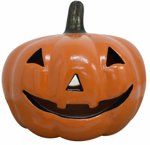 Earth Accents New Pumpkin Jack Lantern Perspective: front