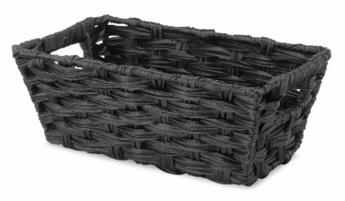 Everyday Living Small Split Rattique Shelf Tote - Black Perspective: front