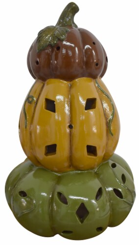 Earth Accents Triple Harvest Pumpkins Statue Perspective: front