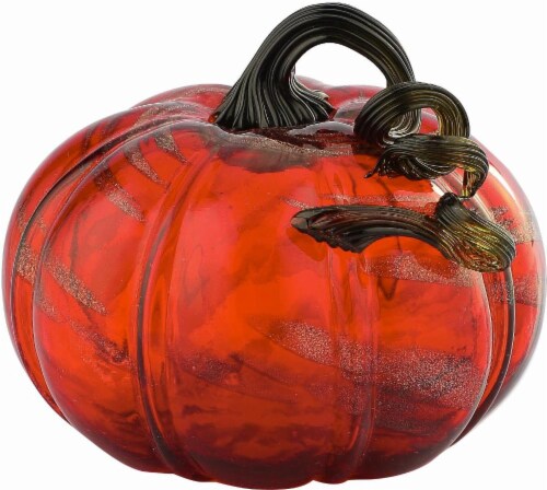 HD Designs Glass Pumpkin - Red Perspective: front