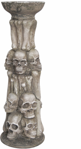 HD Designs Holiday Pile of Bones Tealight Candle Stick Perspective: front