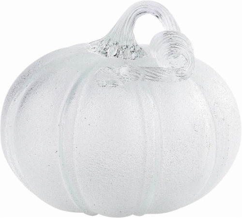 HD Designs Frosted Glass Pumpkin - Clear Perspective: front