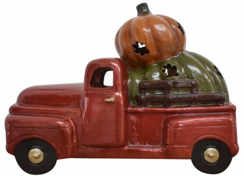 Earth Accents Truck and Pumpkin Statue Perspective: front