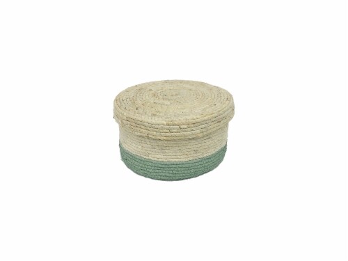 HD Designs® Corn Rope Basket - Small - Mint Perspective: front
