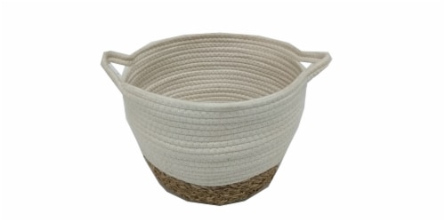 HD Designs Medium Cotton & Grass Storage Basket Perspective: front