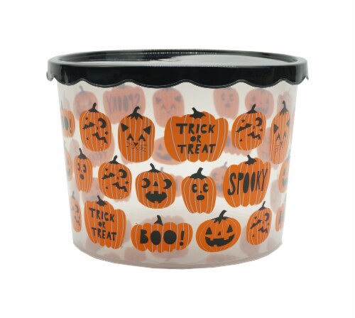 Holiday Home Pumpkin Cookie Container Perspective: front