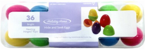 Holiday Home® Hide and Seek Plastic Eggs - 36 Piece Perspective: front