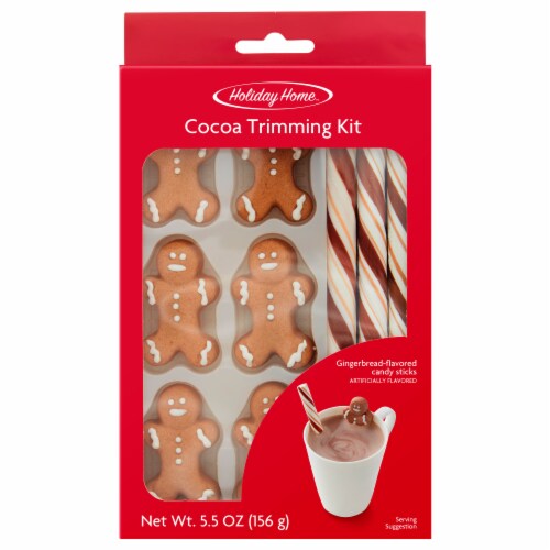 Holiday Home Cocoa Trimming Gingerbread Kit Perspective: front